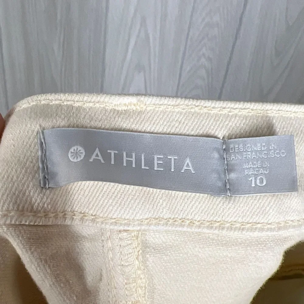 Athleta | Pale Yellow Sculptek Flex Straight Leg Ankle Jean Size 10 - Picture 7 of 11